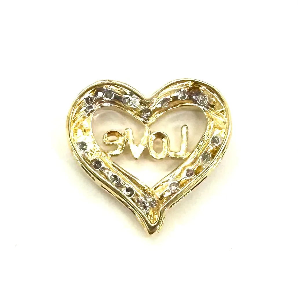 Love Pendant W/ Diamond Accent