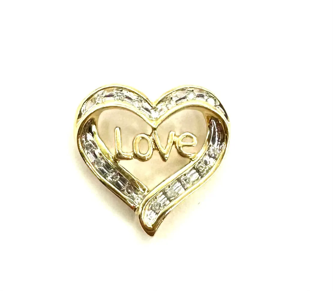 Love Pendant W/ Diamond Accent