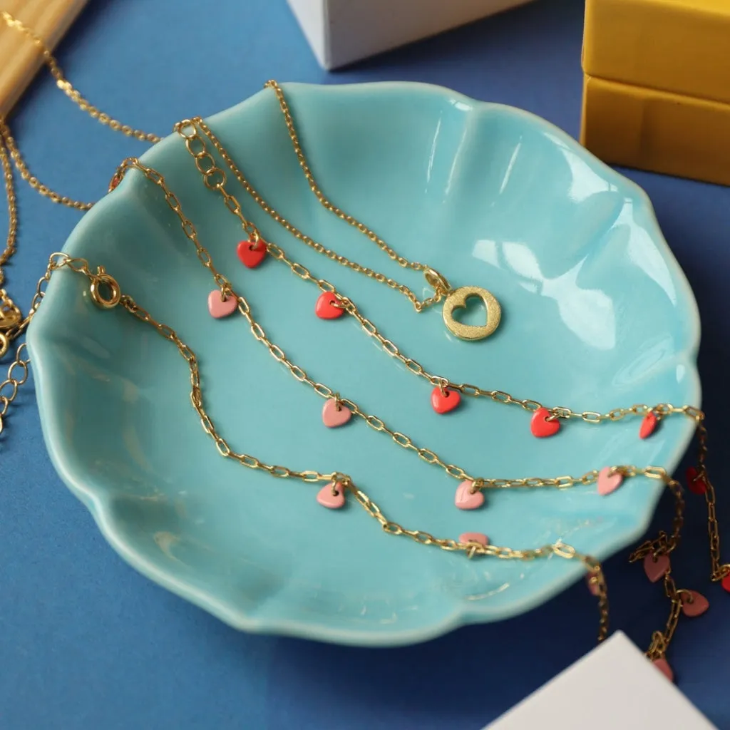 Love U Necklace gold plated - Burnt Coral