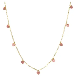 Love U Necklace gold plated - Burnt Coral