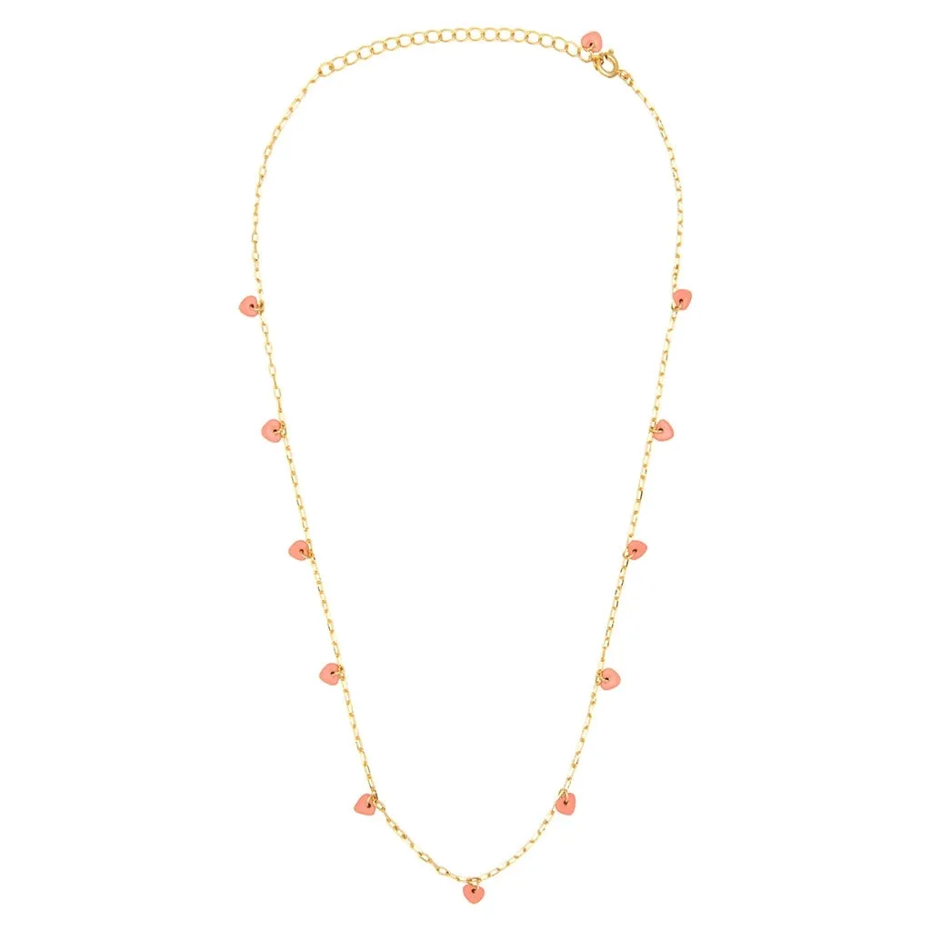 Love U Necklace gold plated - Burnt Coral