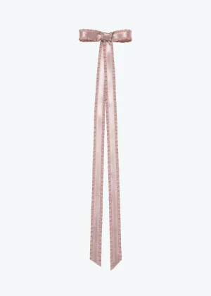 Mabel Bow Barrette -- Blush