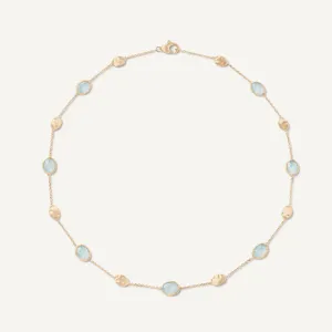 Marco Bicego 18k Yellow Gold "Siviglia" Aquamarine Necklace