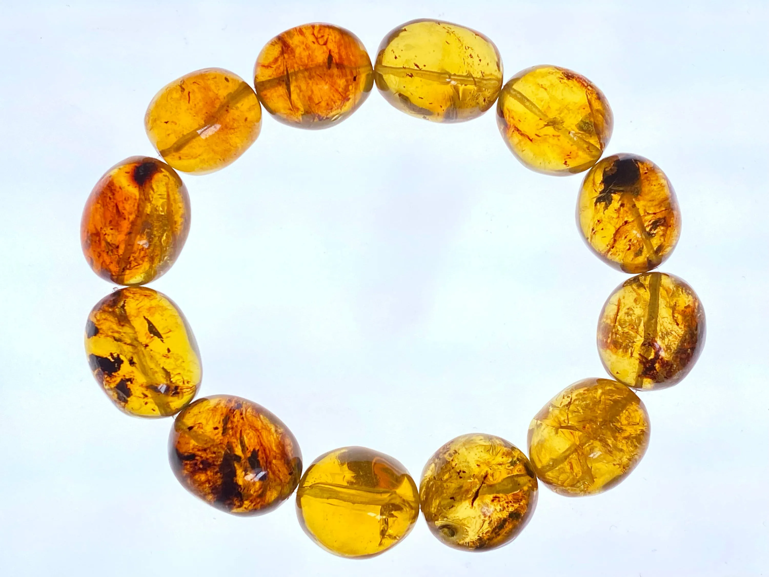 Mexican AMBER Crystal Bracelet - Beaded Bracelet, Handmade Jewelry, Healing Crystals and Stones, 48246