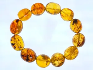 Mexican AMBER Crystal Bracelet - Beaded Bracelet, Handmade Jewelry, Healing Crystals and Stones, 48246
