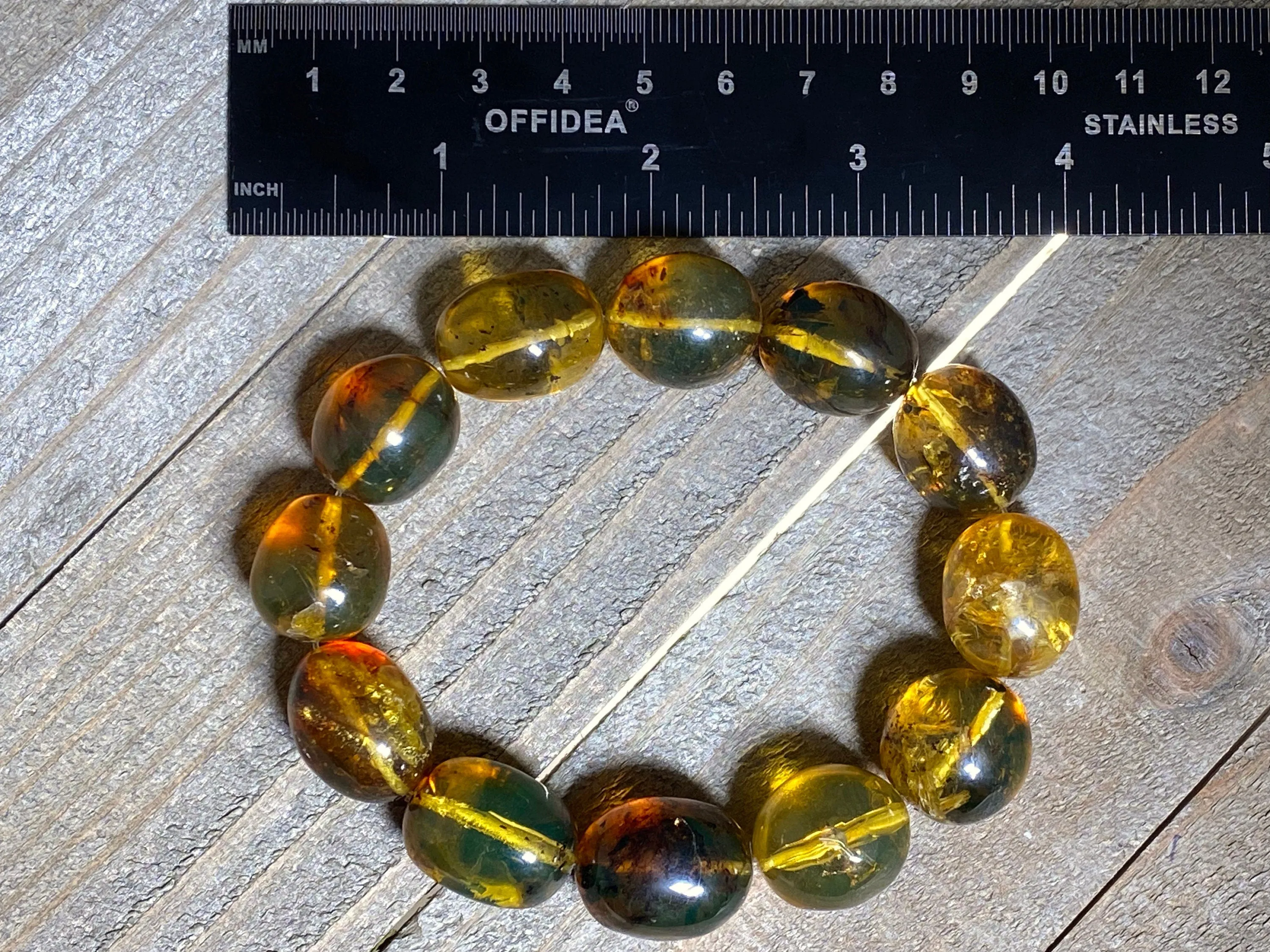 Mexican AMBER Crystal Bracelet - Beaded Bracelet, Handmade Jewelry, Healing Crystals and Stones, 48246