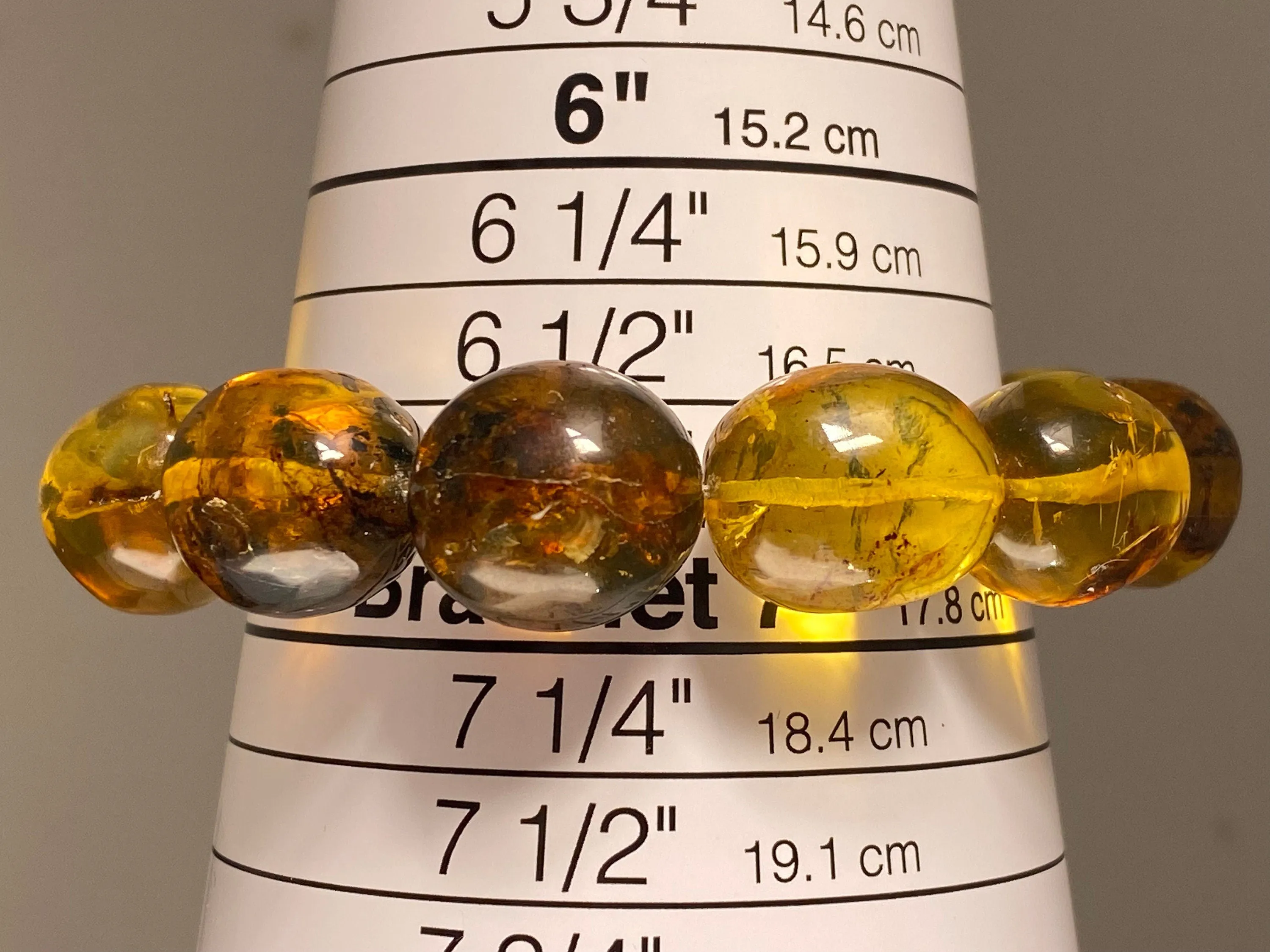 Mexican AMBER Crystal Bracelet - Beaded Bracelet, Handmade Jewelry, Healing Crystals and Stones, 48258