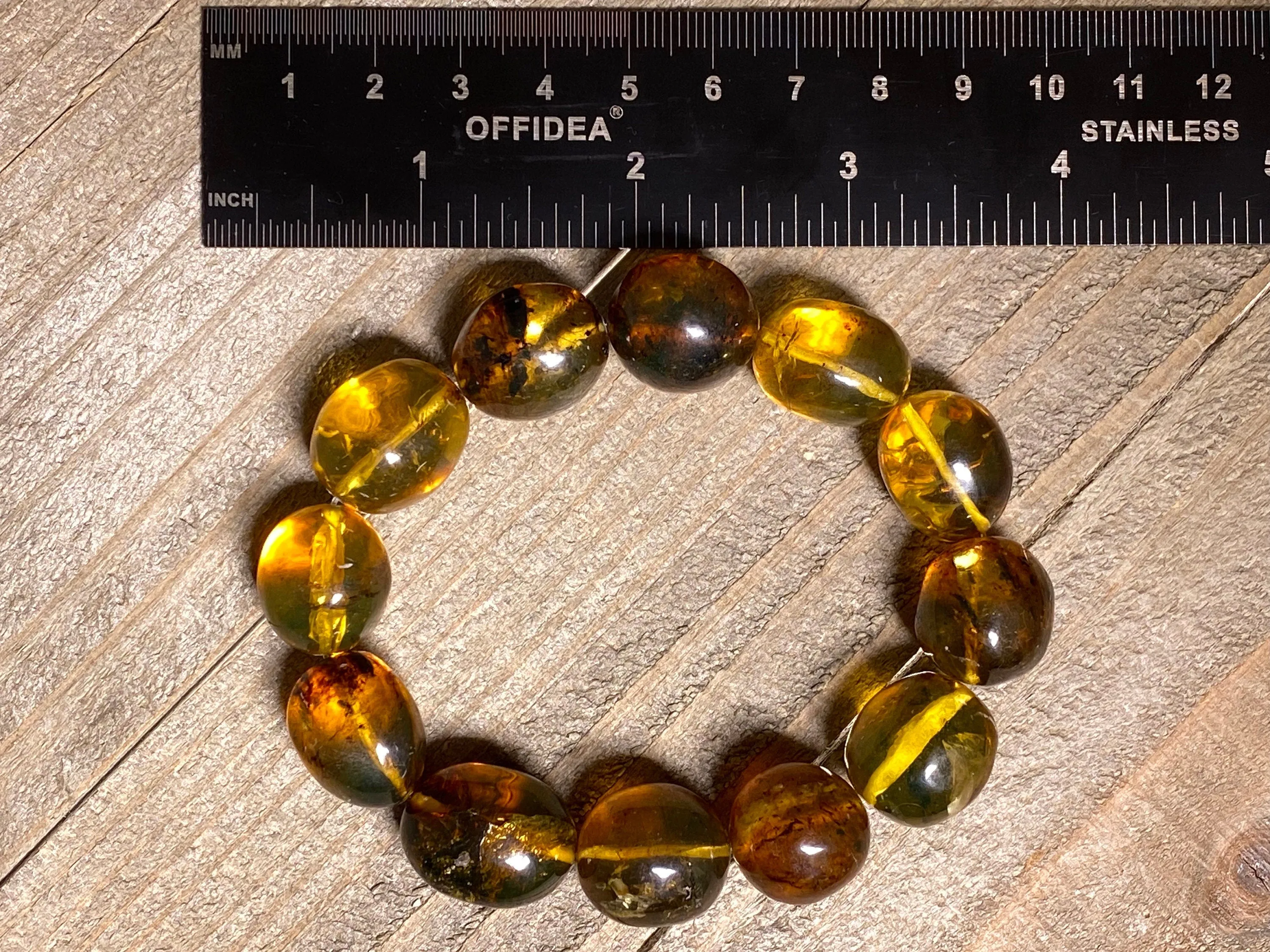 Mexican AMBER Crystal Bracelet - Beaded Bracelet, Handmade Jewelry, Healing Crystals and Stones, 48258