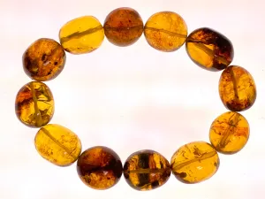 Mexican AMBER Crystal Bracelet - Beaded Bracelet, Handmade Jewelry, Healing Crystals and Stones, 48258