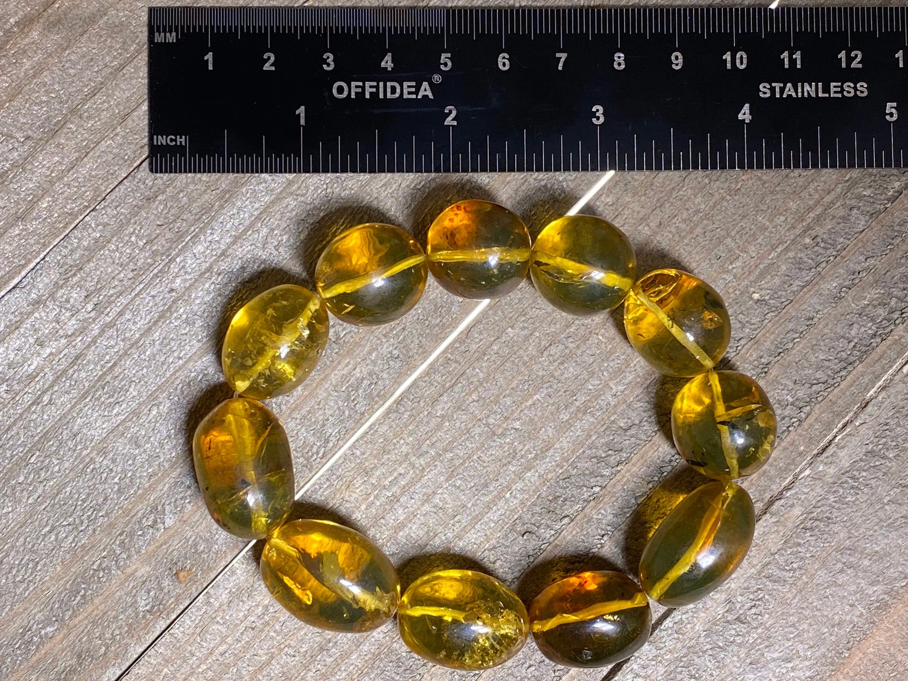 Mexican AMBER Crystal Bracelet - Beaded Bracelet, Handmade Jewelry, Healing Crystals and Stones, 48265