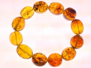 Mexican AMBER Crystal Bracelet - Beaded Bracelet, Handmade Jewelry, Healing Crystals and Stones, 48268
