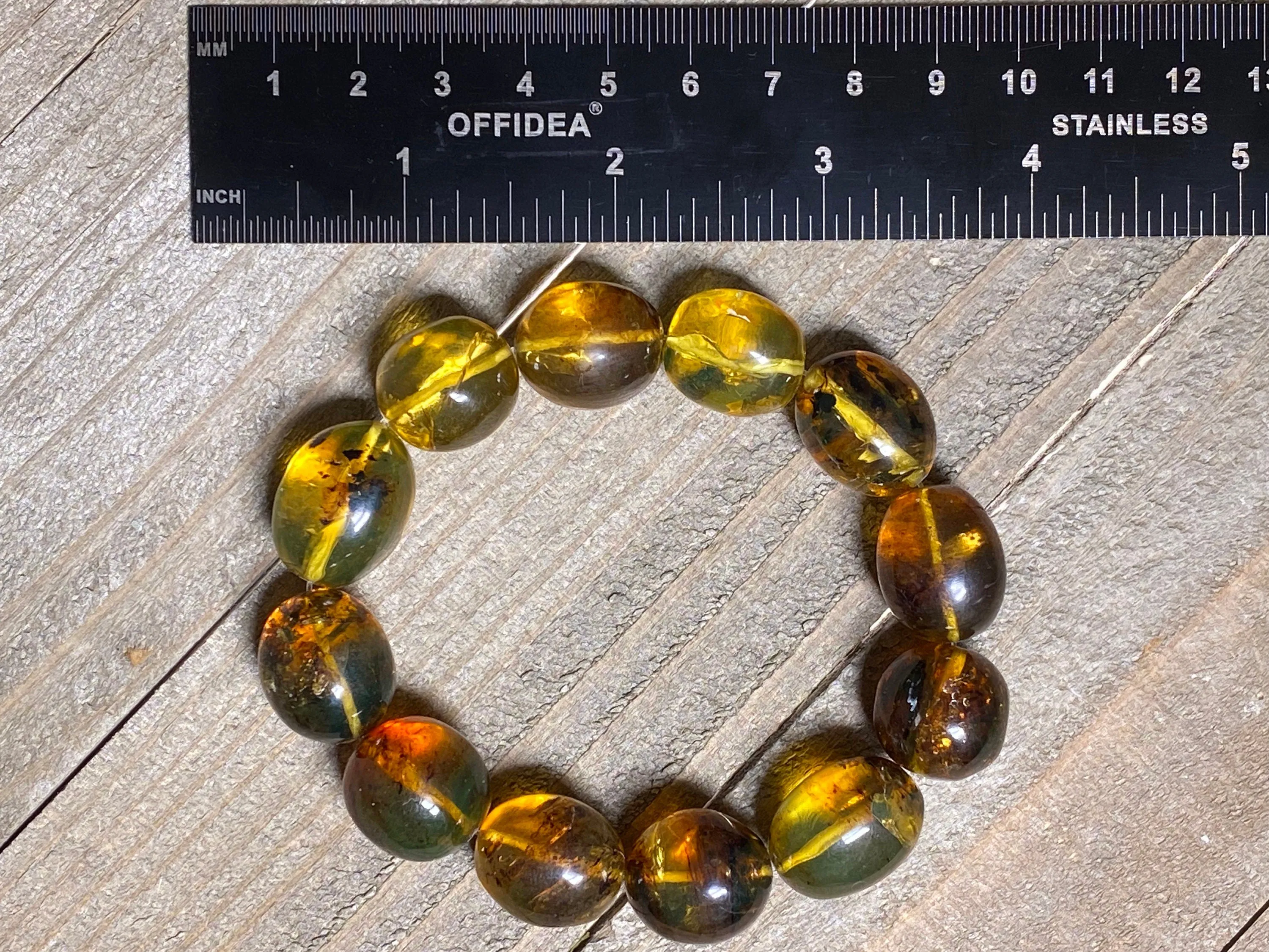 Mexican AMBER Crystal Bracelet - Beaded Bracelet, Handmade Jewelry, Healing Crystals and Stones, 48268