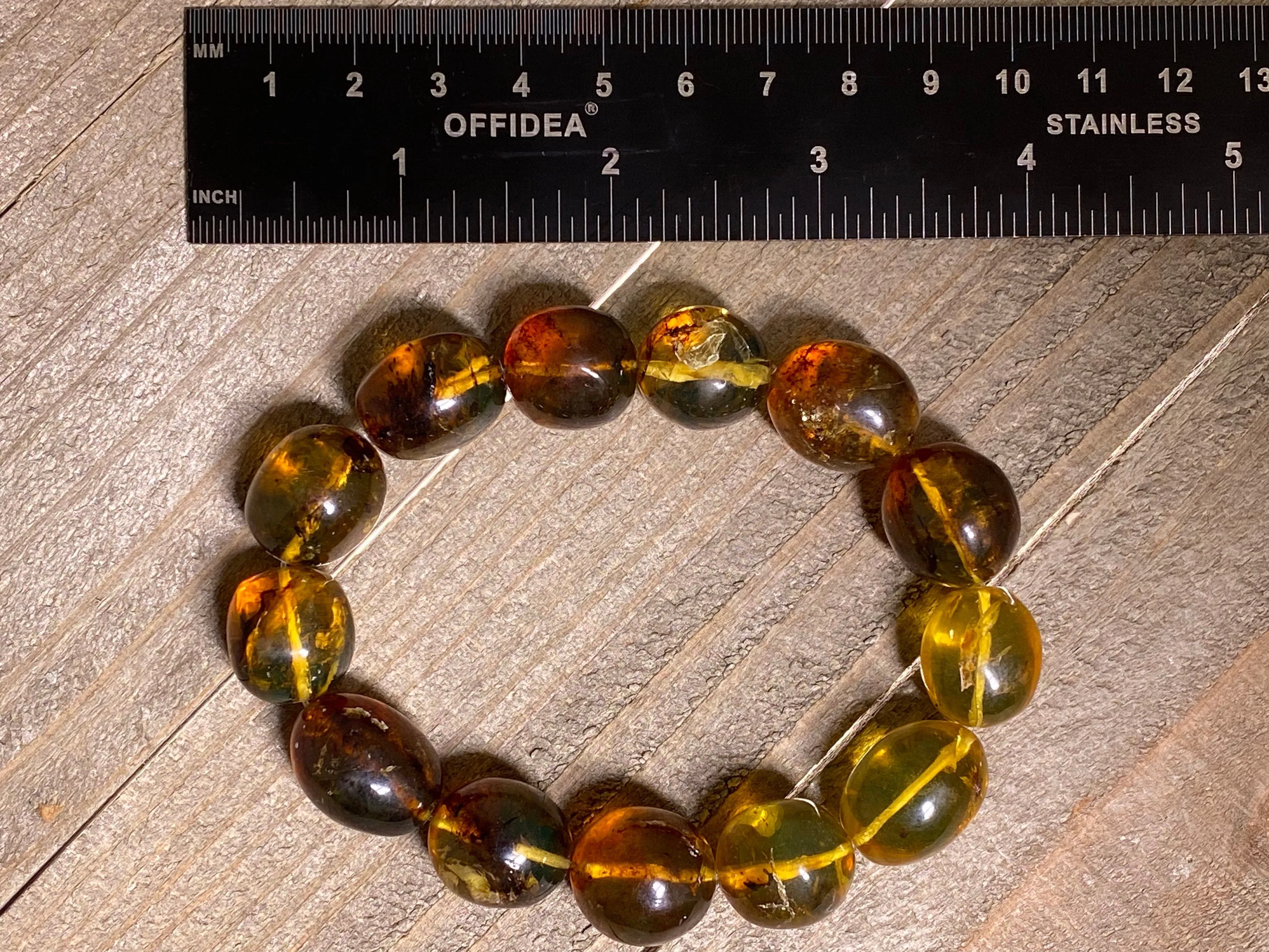 Mexican AMBER Crystal Bracelet - Beaded Bracelet, Handmade Jewelry, Healing Crystals and Stones, 48270