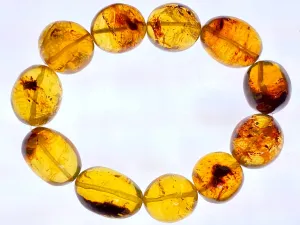 Mexican AMBER Crystal Bracelet - Beaded Bracelet, Handmade Jewelry, Healing Crystals and Stones, 48271