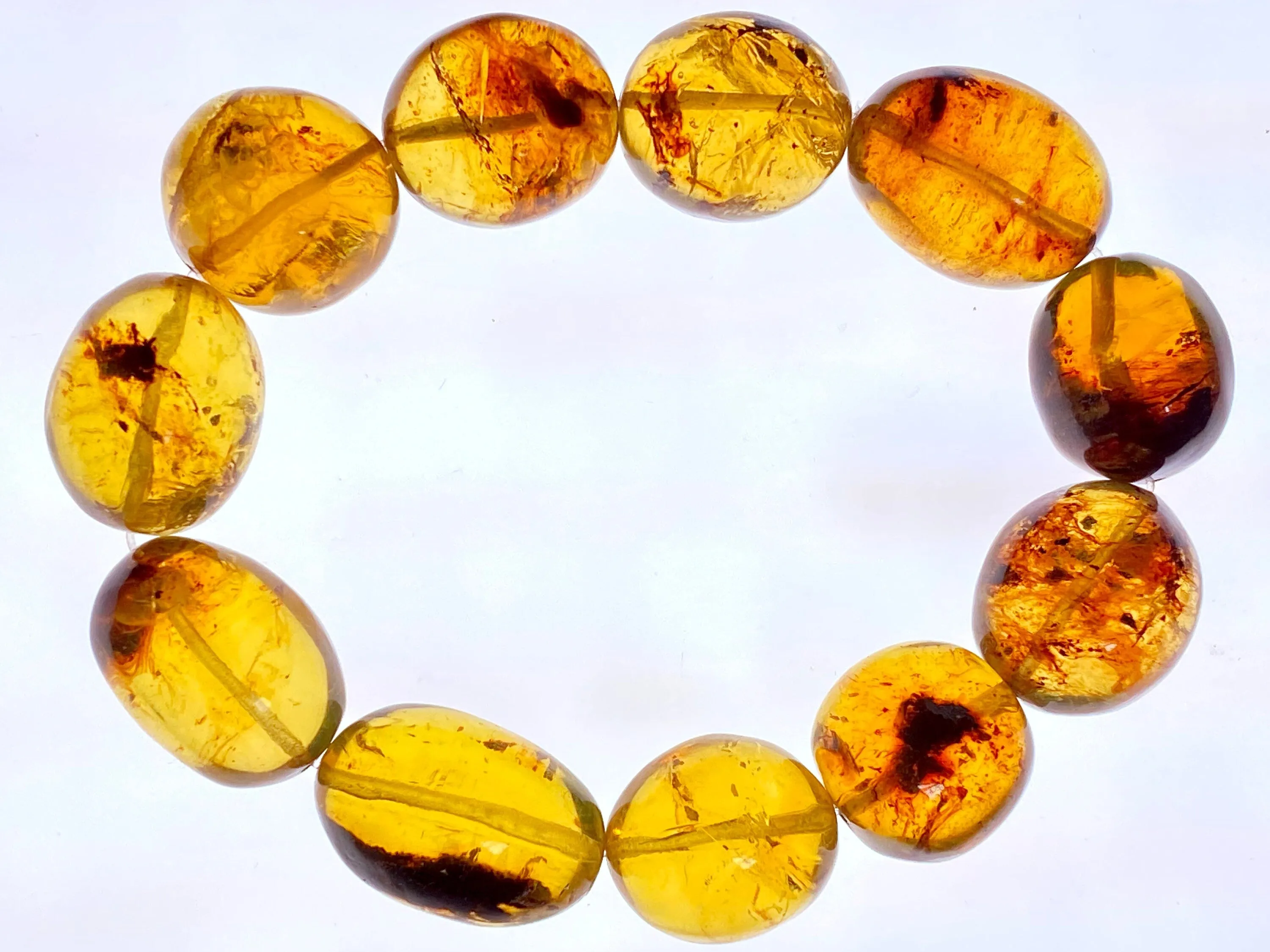 Mexican AMBER Crystal Bracelet - Beaded Bracelet, Handmade Jewelry, Healing Crystals and Stones, 48271