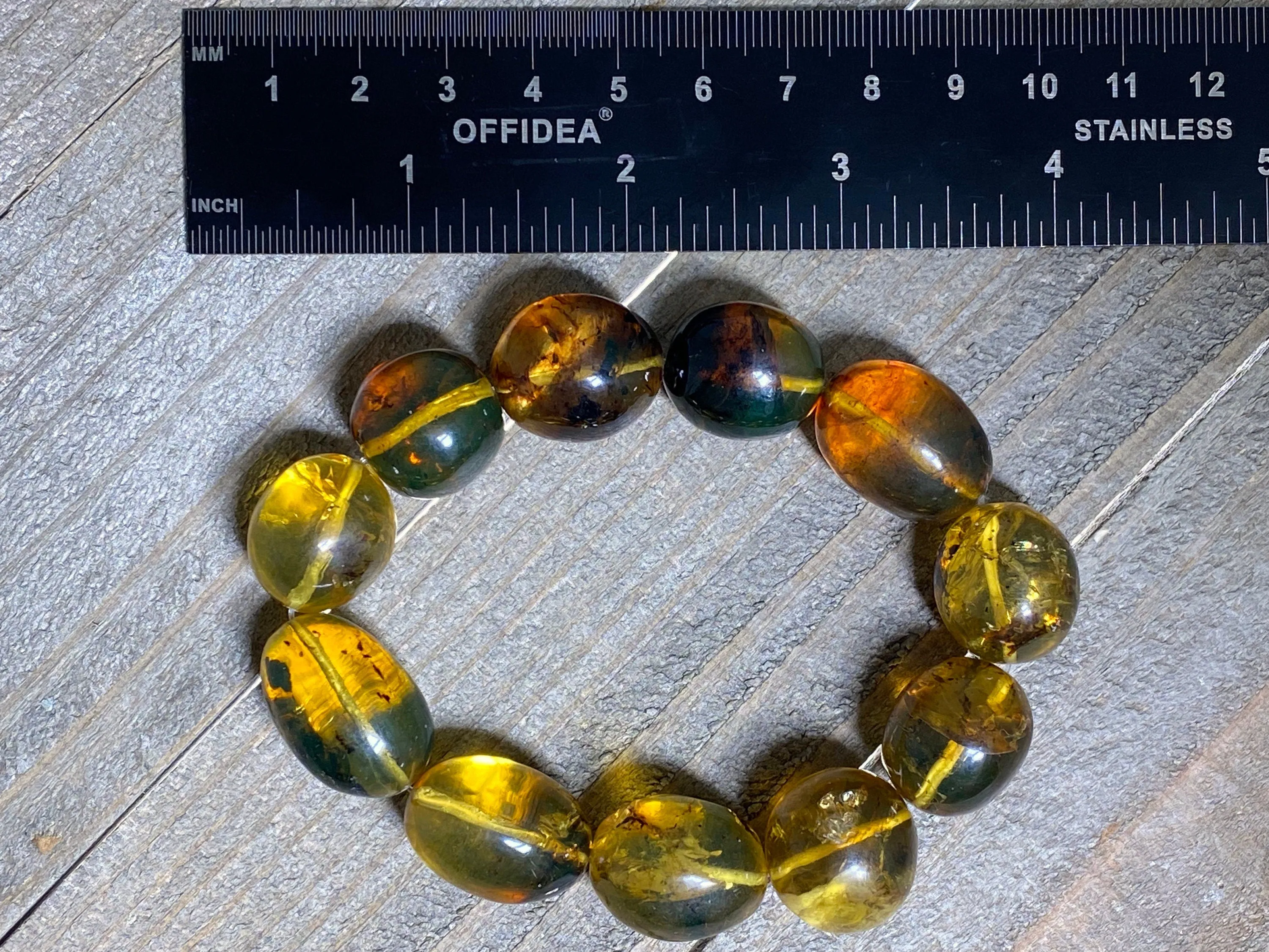 Mexican AMBER Crystal Bracelet - Beaded Bracelet, Handmade Jewelry, Healing Crystals and Stones, 48271