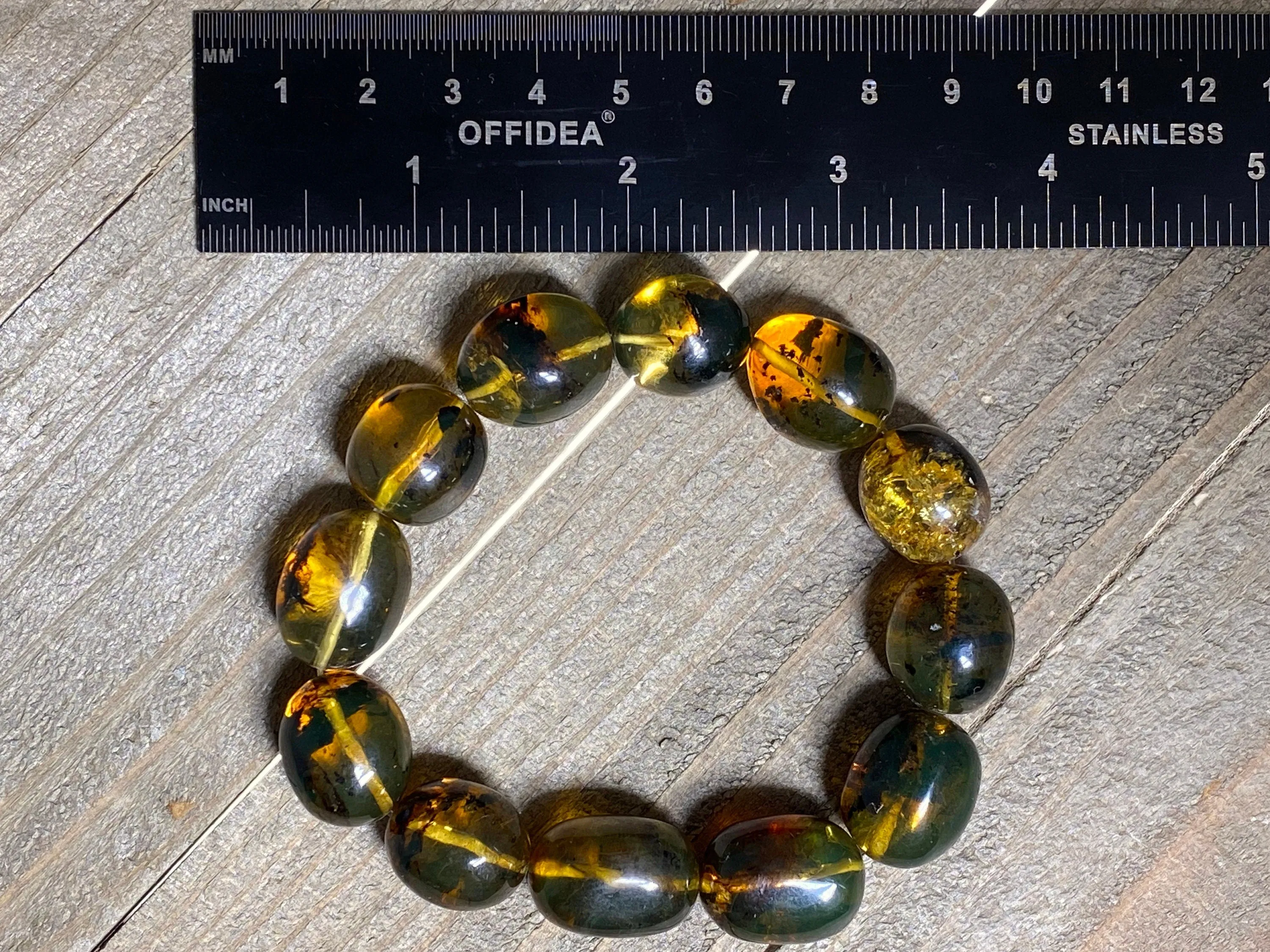 Mexican AMBER Crystal Bracelet - Beaded Bracelet, Handmade Jewelry, Healing Crystals and Stones, 48276