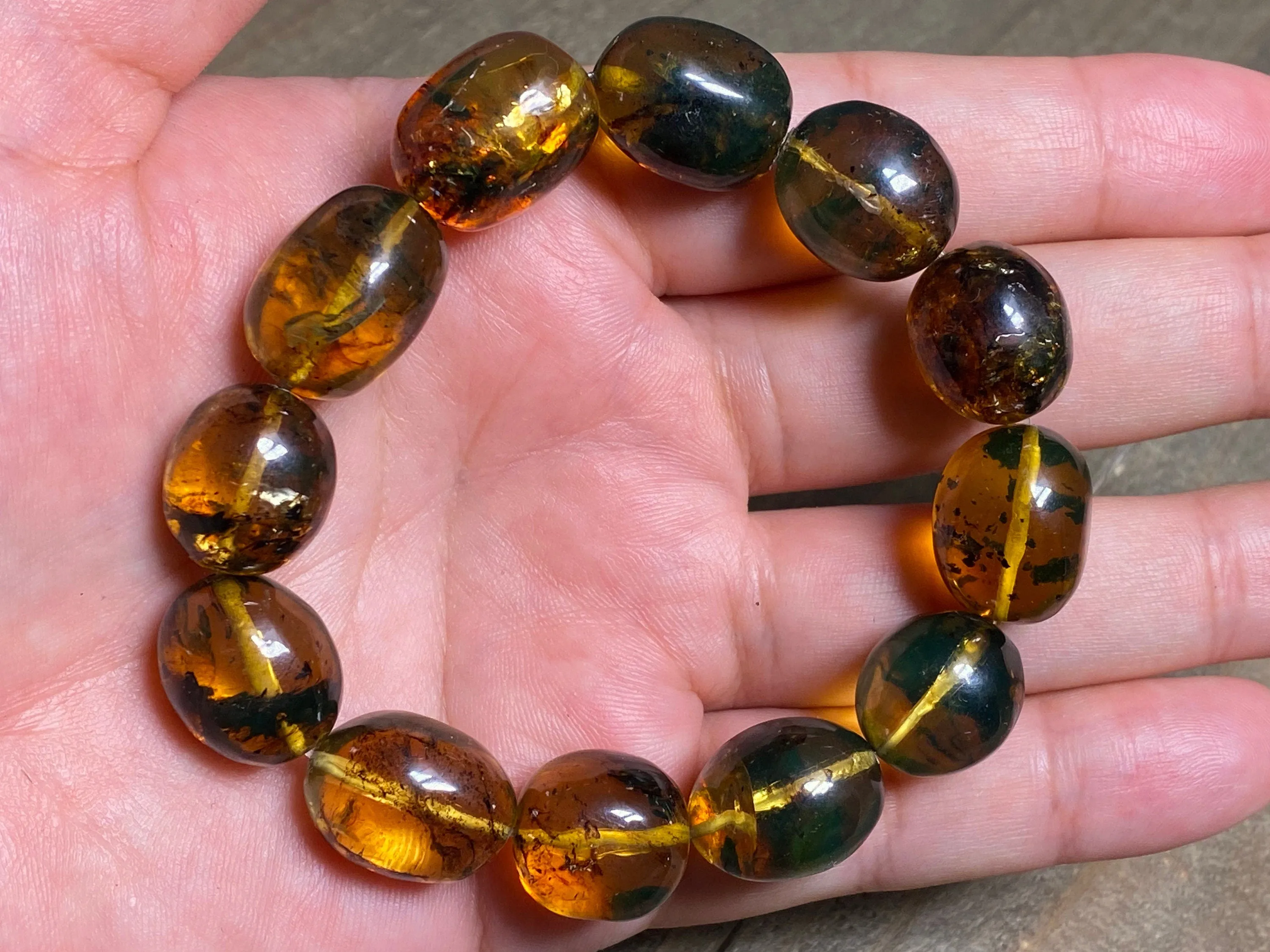 Mexican AMBER Crystal Bracelet - Beaded Bracelet, Handmade Jewelry, Healing Crystals and Stones, 48276