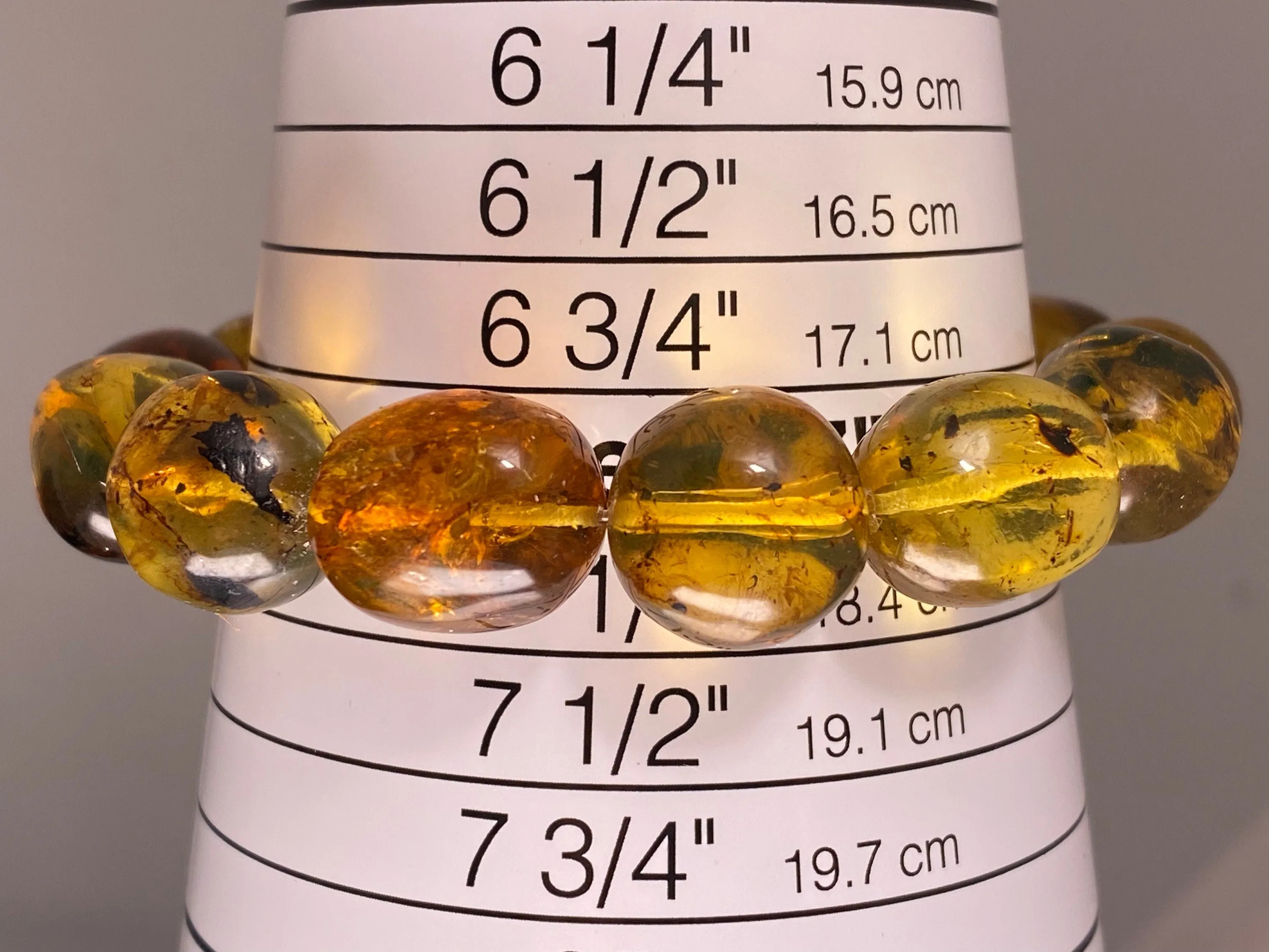 Mexican AMBER Crystal Bracelet - Beaded Bracelet, Handmade Jewelry, Healing Crystals and Stones, 48280