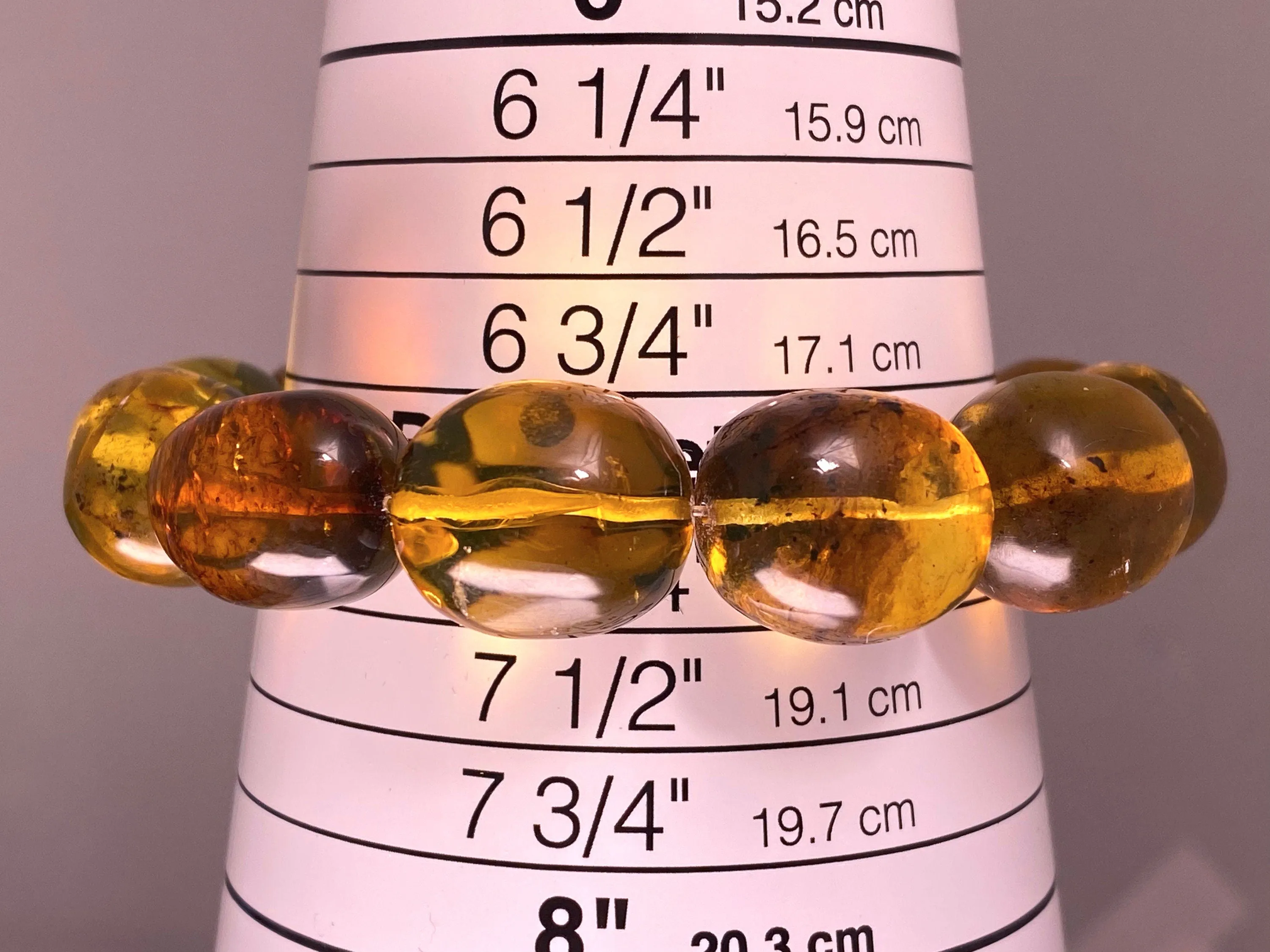 Mexican AMBER Crystal Bracelet - Beaded Bracelet, Handmade Jewelry, Healing Crystals and Stones, 48281