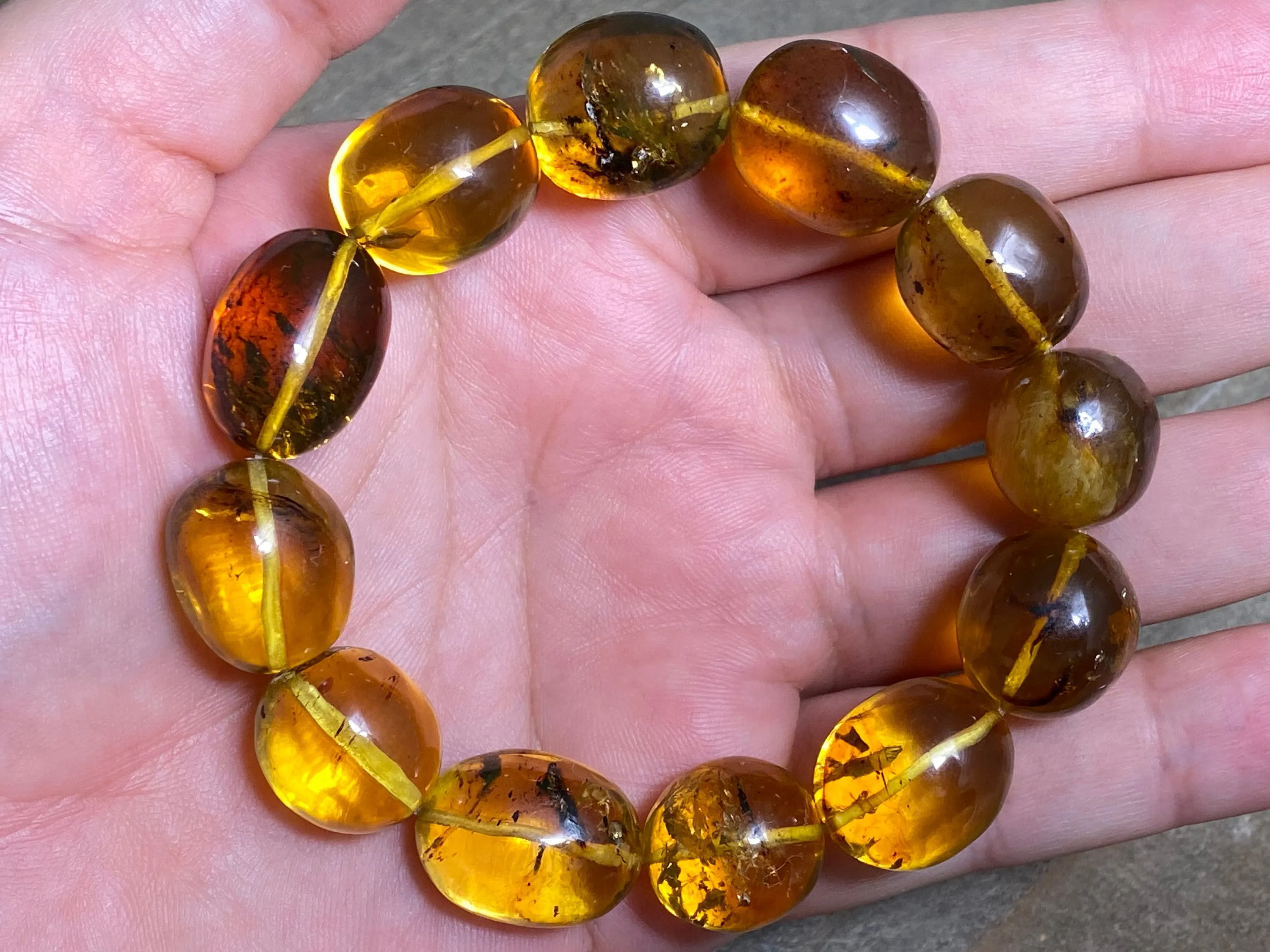 Mexican AMBER Crystal Bracelet - Beaded Bracelet, Handmade Jewelry, Healing Crystals and Stones, 48281