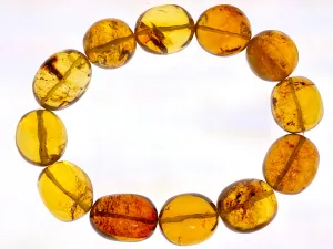 Mexican AMBER Crystal Bracelet - Beaded Bracelet, Handmade Jewelry, Healing Crystals and Stones, 48281