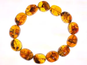 Mexican AMBER Crystal Bracelet - Beaded Bracelet, Handmade Jewelry, Healing Crystals and Stones, 48286