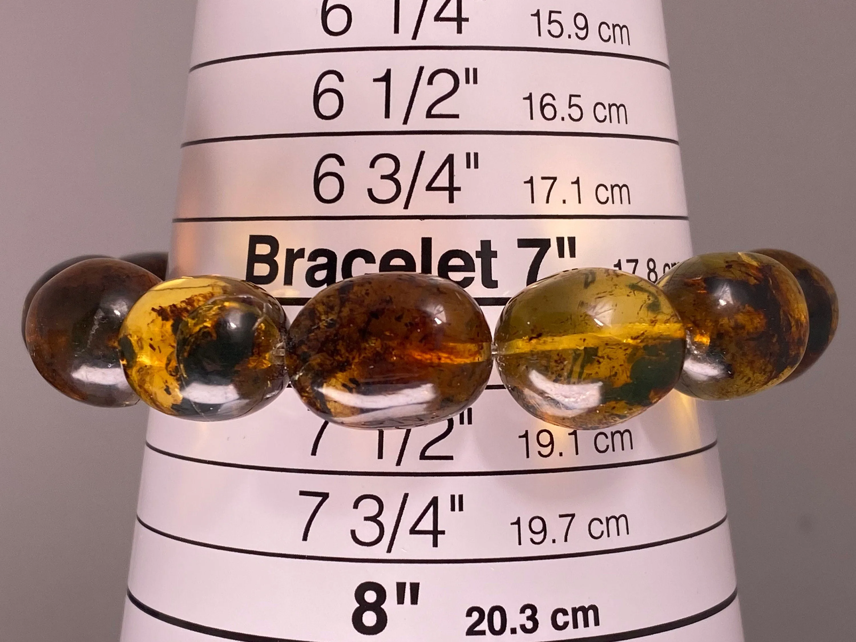 Mexican AMBER Crystal Bracelet - Beaded Bracelet, Handmade Jewelry, Healing Crystals and Stones, 48286
