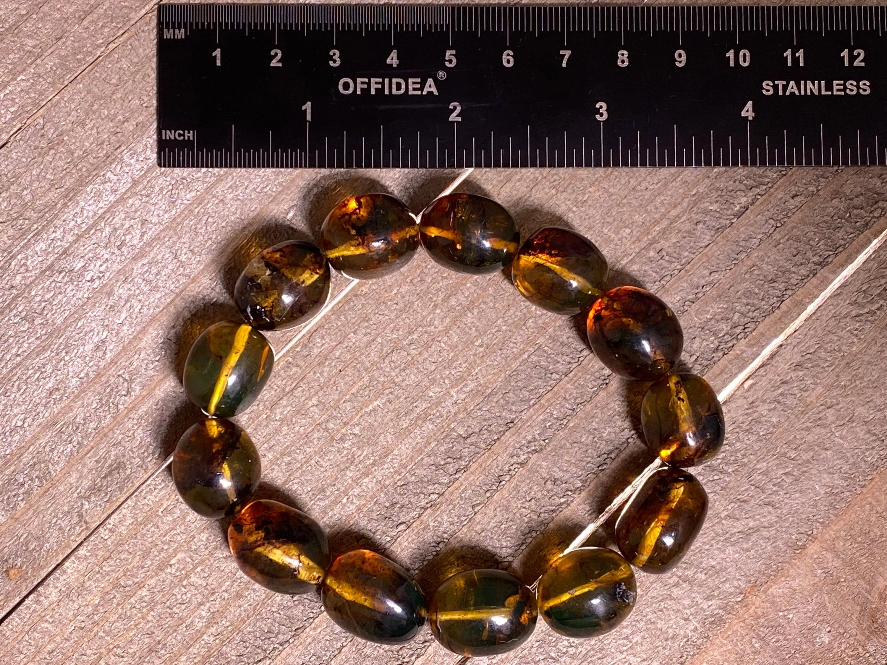 Mexican AMBER Crystal Bracelet - Beaded Bracelet, Handmade Jewelry, Healing Crystals and Stones, 48286