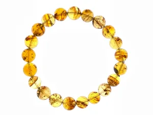 Mexican AMBER Crystal Bracelet - Beaded Bracelet, Handmade Jewelry, Healing Crystals and Stones, 48437