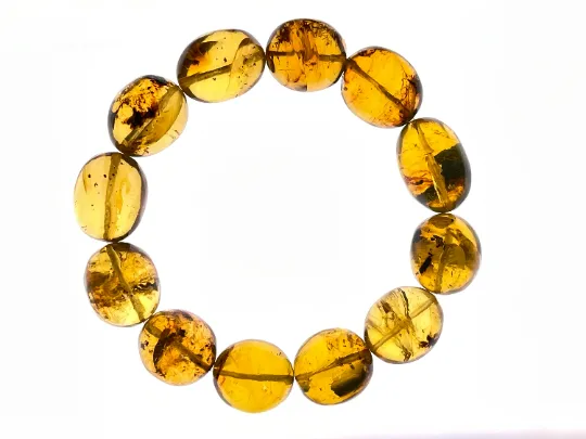 Mexican AMBER Crystal Bracelet - Beaded Bracelet, Handmade Jewelry, Healing Crystals and Stones, 48440