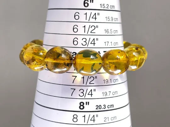 Mexican AMBER Crystal Bracelet - Beaded Bracelet, Handmade Jewelry, Healing Crystals and Stones, 48440