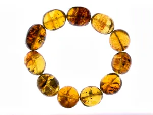 Mexican AMBER Crystal Bracelet - Beaded Bracelet, Handmade Jewelry, Healing Crystals and Stones, 48457