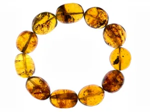 Mexican AMBER Crystal Bracelet - Beaded Bracelet, Handmade Jewelry, Healing Crystals and Stones, 48475