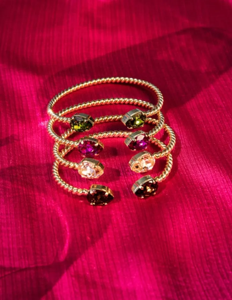 Mini drop bracelet - light amber