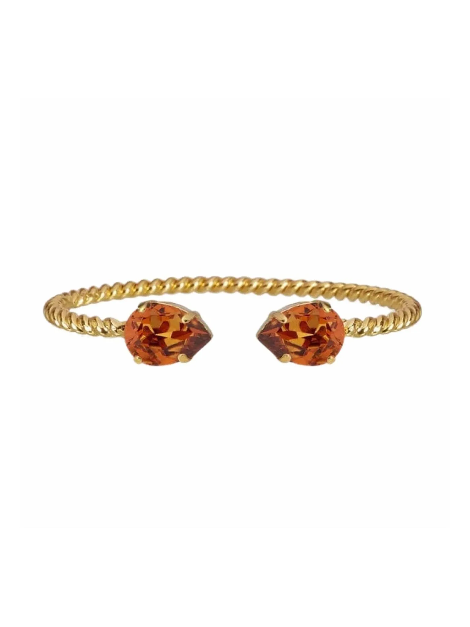 Mini drop bracelet - light amber