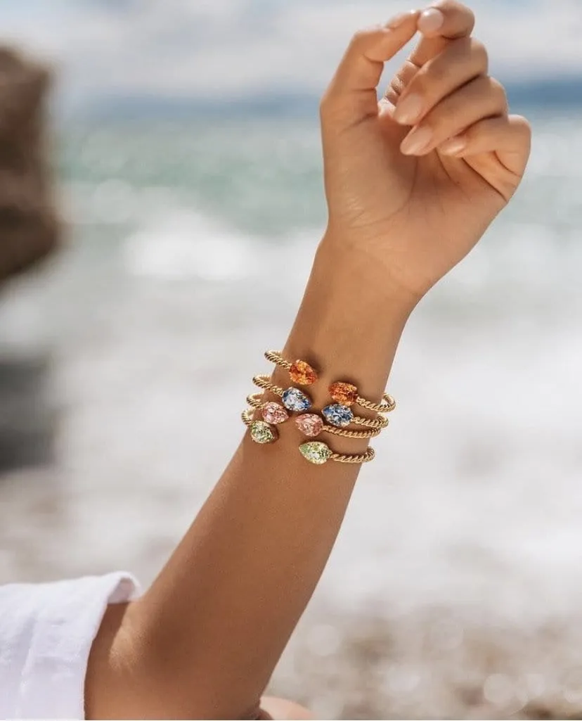 Mini drop bracelet - light amber