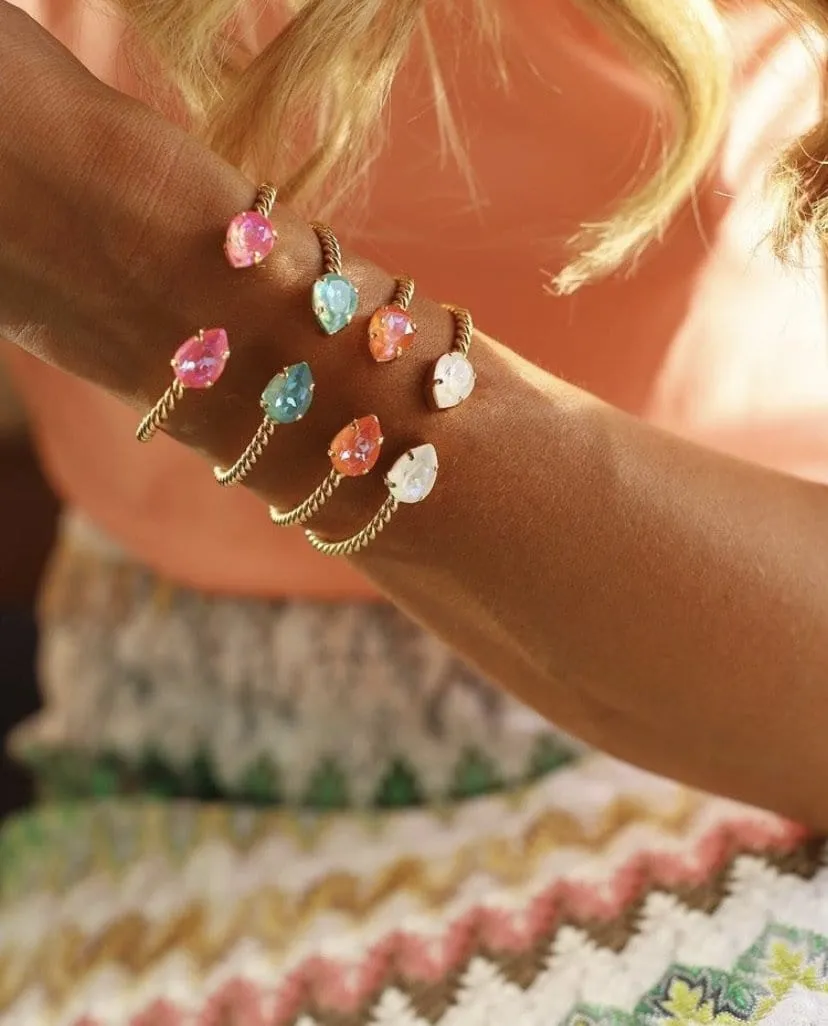 Mini drop bracelet - light amber
