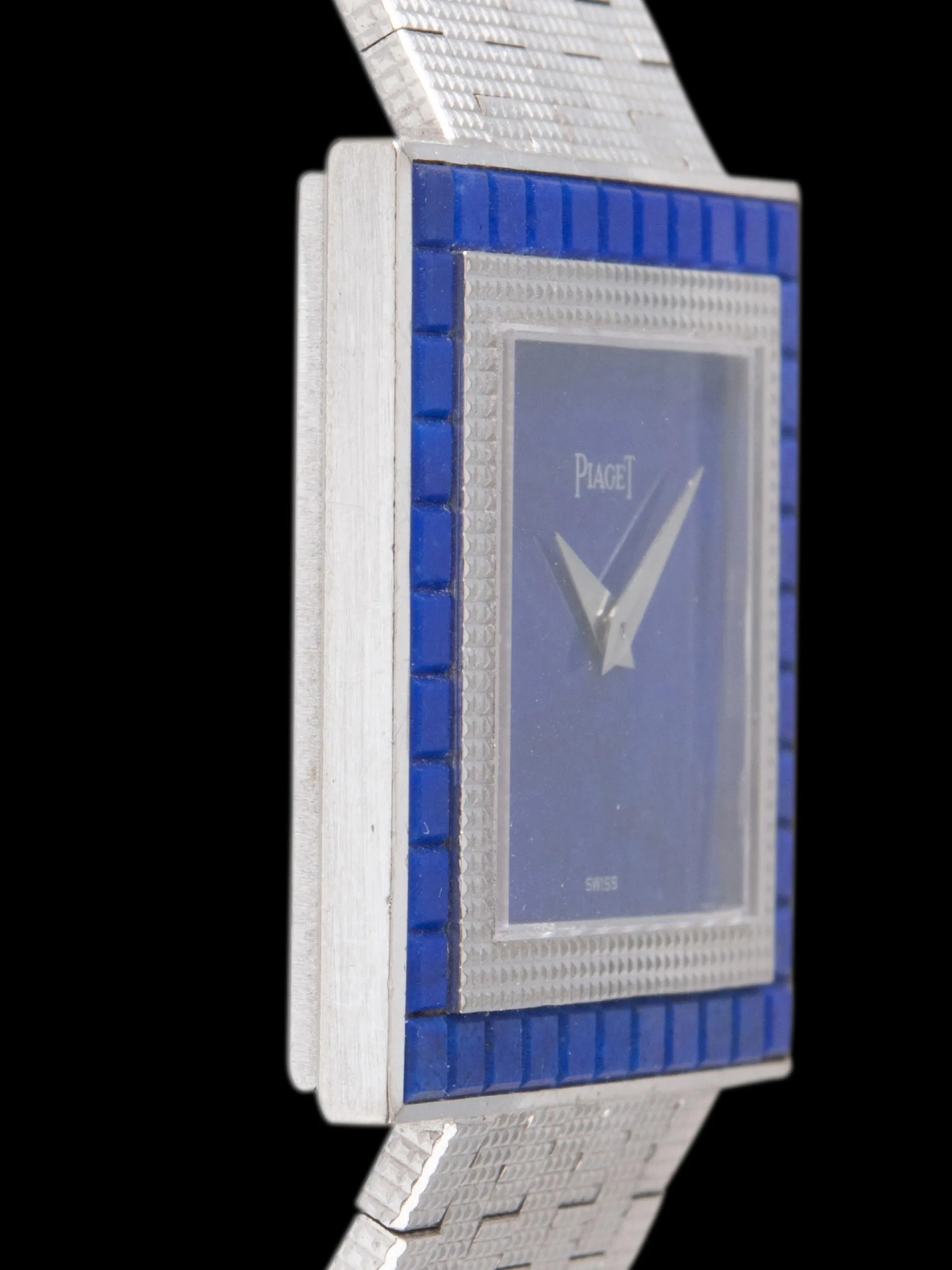 *Mint* 1970s Piaget 18K WG Dress Watch (Ref. 9200 C4) Lapis Lazuli Dial & Bezel