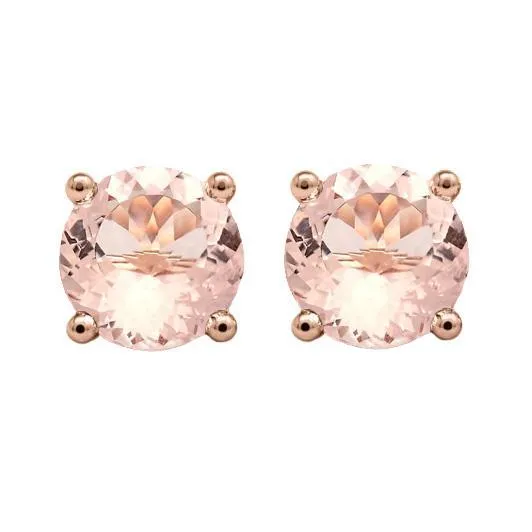 Morganite Stud Earrings