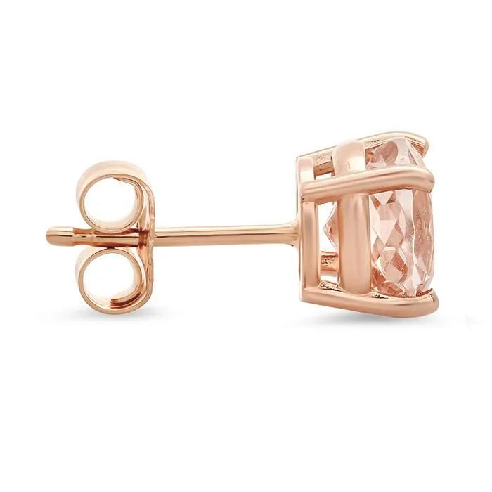 Morganite Stud Earrings