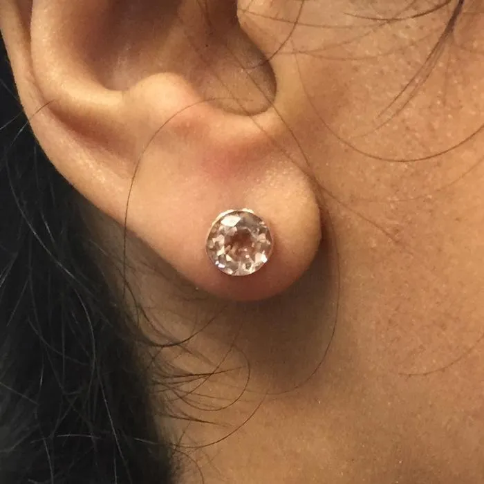 Morganite Stud Earrings
