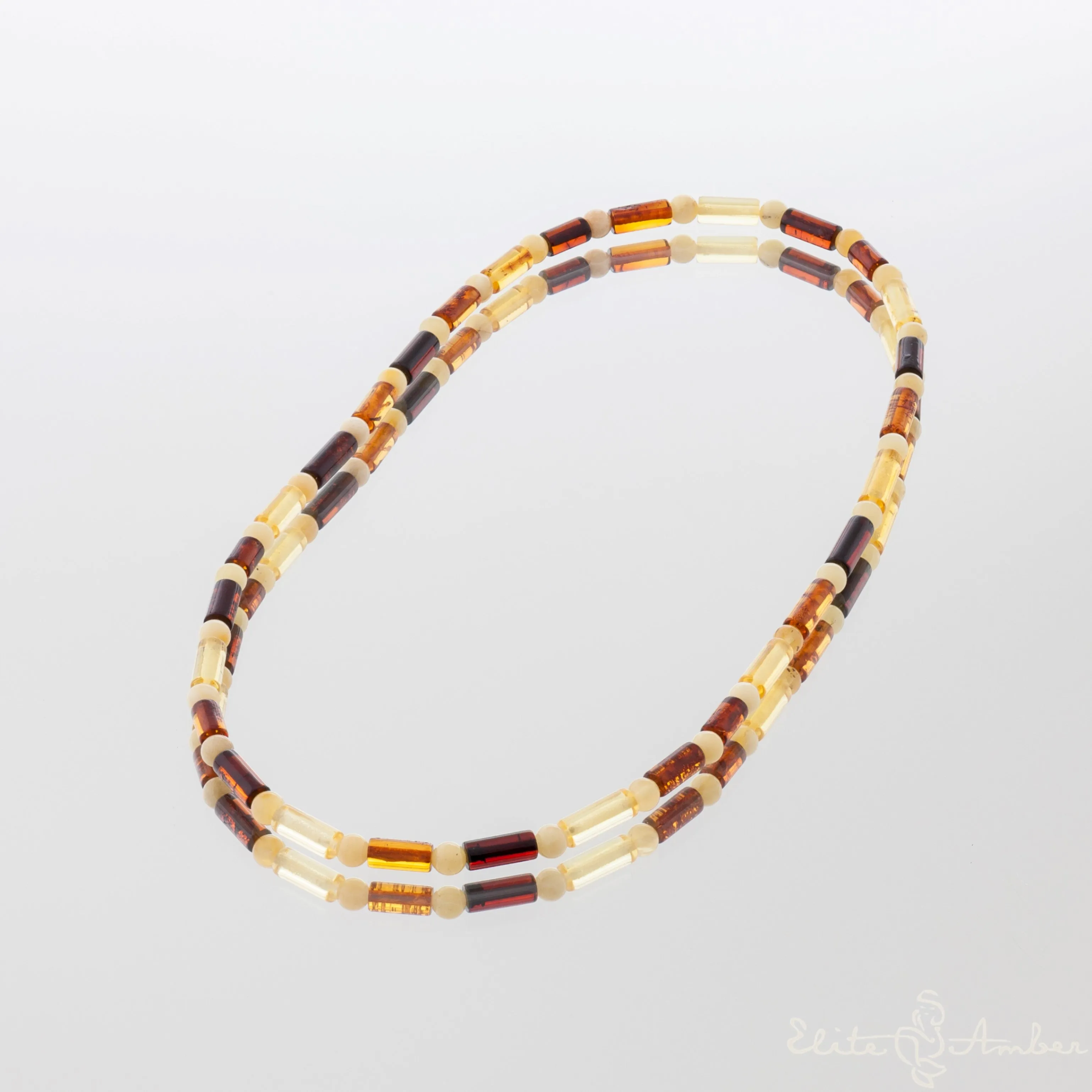 Multi color amber necklace for men