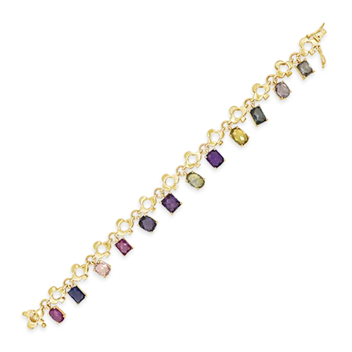 Multi-color Sapphire Estate Bracelet