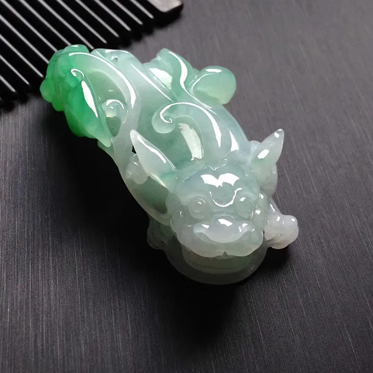 Natural Jade Pendant Jadeite Pixiu Pendant PT503