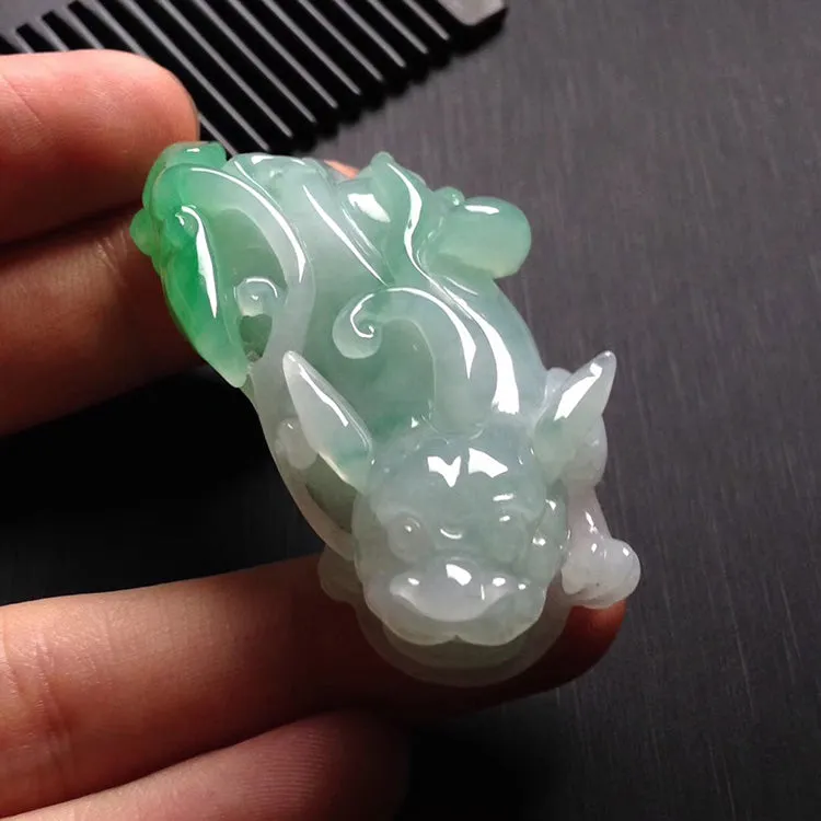 Natural Jade Pendant Jadeite Pixiu Pendant PT503