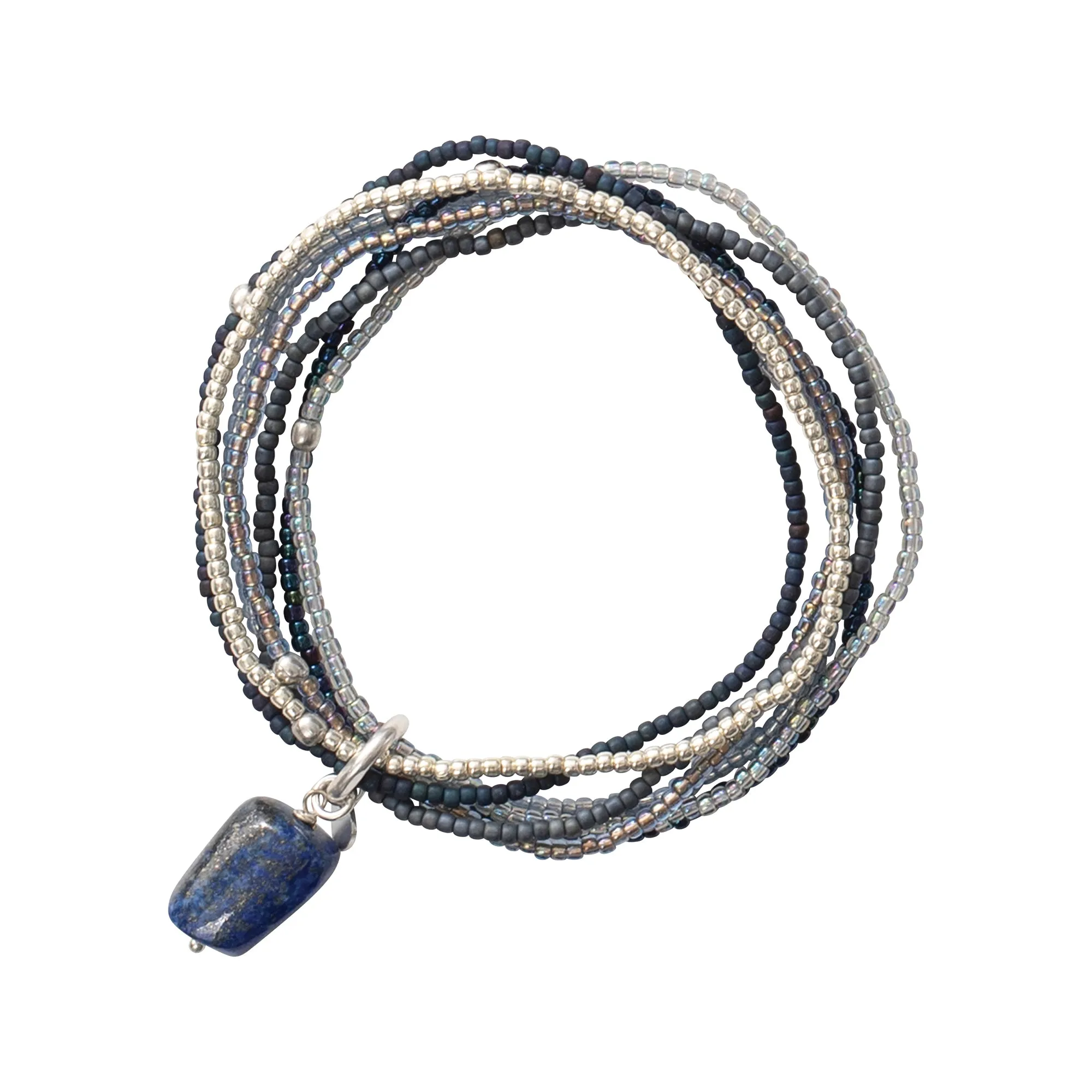 Nirmala Lapis Lazuli Silver Bracelet - A Beautiful Story