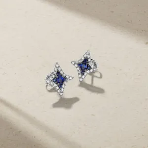 Notte Sapphire and Diamond Stud Earrings