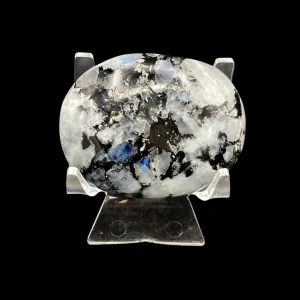 Oval Shaped Rainbow Moonstone Palm Stone Worry Stone