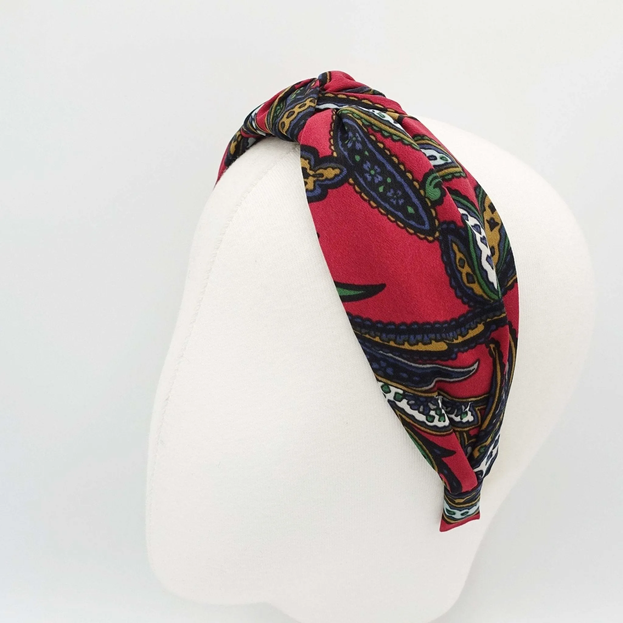 paisley print top knot headband knotted hairband hair accessory for women
